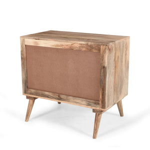 English Elm Christopher Knight Home® - Stylish Mango Wood 2-Drawer 2-Door Cabinet in Natural Finish — Solid Mango Wood, Rustic Modern Storage N780P234027N