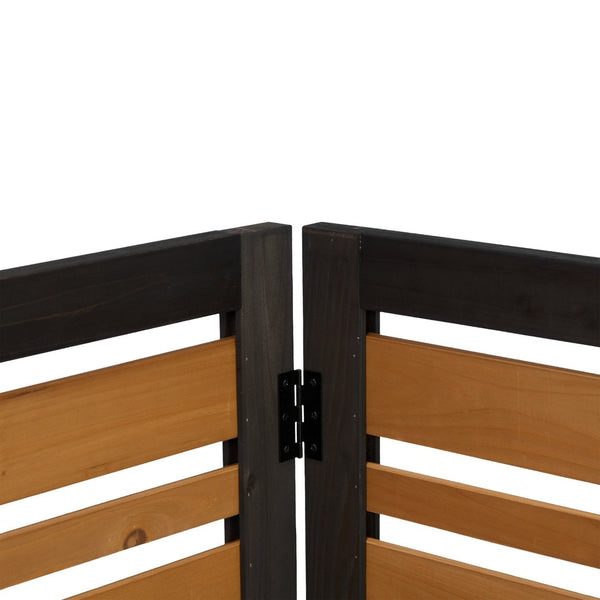 English Elm 2-panel Outdoor Wood Privacy Screen Slatted Fence for Ac Units and Patio Areas W2640P290610