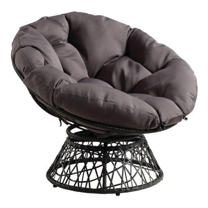 OSP Home Furnishings Papasan Chair Grey