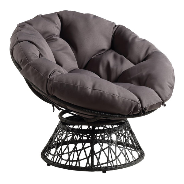 OSP Home Furnishings Papasan Chair Grey