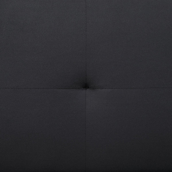 English Elm Boston Armless Tufted Convertible Sofa Bed - Compact Black Upholstered Frame, Cozy Guest Seating and Lounging Space for Small Living Rooms B062P354048