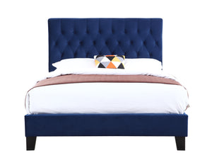 English Elm Wallace & Bay - Wallace & Bay  Luma Blue King Upholstered Bed