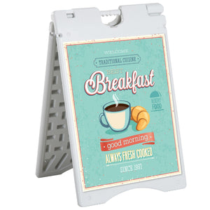 English Elm A Frame Sidewalk Sign Weatherproof Hdpe Build with Weighted Base for Outdoor Use W2225P250034
