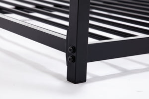 English Elm Adam Twin Over Full Metal Bunk Bed In Black – Safe, Space-Saving Design With Easy Climb Ladder & Guardrails B083P170085
