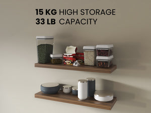 English Elm Floating Shelf Dallas Set of Two Caramel Engineered Wood 32" x 10.6" Sleek Modern Space-Saving Decor B092P360645