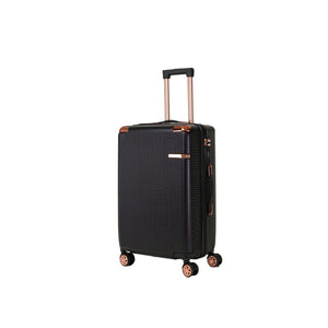 English Elm 4-piece Hard Shell Abs Spinner Luggage Set with Built-in Lock and Telescoping Handle Black T3292P337796