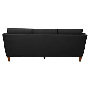 OSP Home Furnishings Loveseat Commercial Grade Faux Leather Two Seat Sofa with Cherry Wood Legs for Offices Sofa SL59403-U65