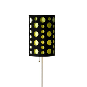 English Elm 66" Tall Retro Metal Floor Lamp - Chic Black & Green Two-Layer Shade For Modern Living Spaces B072116049