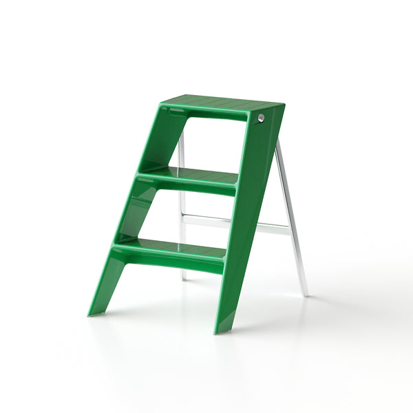 English Elm Home Foldable Ladder Frame multi-use ABS+Steel stool side table bookshelf anti-slip compact stand Olive Green W3318P308257