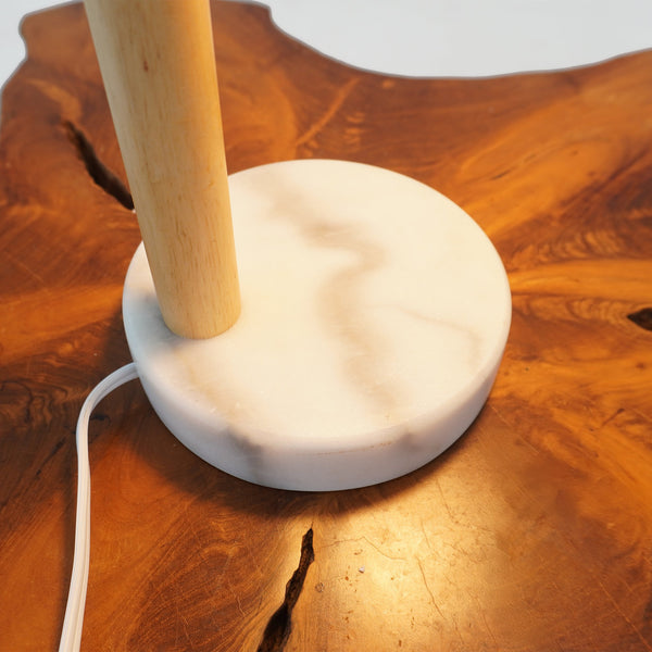 English Elm Ashcroft Furniture - Bedroom Table Lamp - Nordic Modern Marble Base With White Globe Shade For Cozy Lighting Décor B183P315128