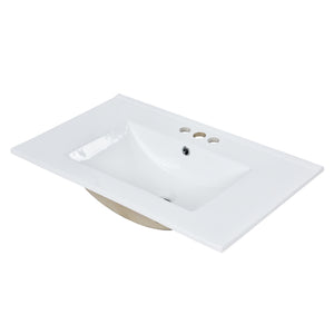 English Elm 30'' Modern Bathroom Vanity With Ceramic Sink, Soft-Close Drawers & Elegant Storage Solutions N710P206904K
