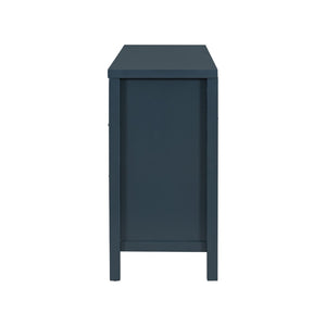 English Elm U_Style Minimalist Wave-Pattern Sideboard - Stylish Storage Solution For Hallways And Living Spaces N711P235893V-GIGA