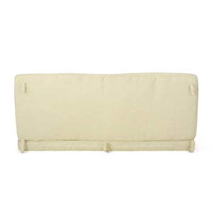 English Elm Christopher Knight Home® - Carolina Loveseat Cushion Set - Cream Outdoor Seat & Back Cushions, Weather-Resistant Comfort & Style N775P270133C