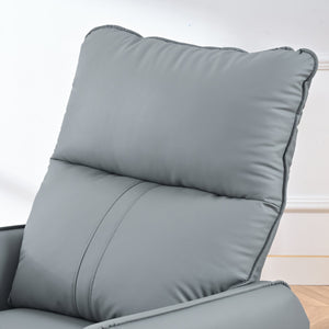English Elm Rocker Recliner Chair 360° Swivel Glider with 90–150° Recline, 30° Rocking, Side Pocket, Blue-Gray W1028P193666