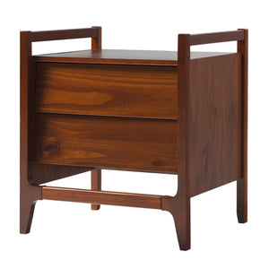 22" Angle-Face 2-Drawer Nightstand Walnut OSWB4CWT Walker Edison