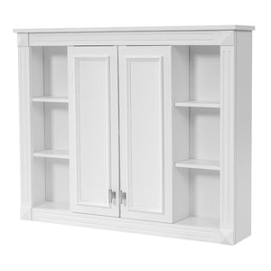 English Elm 36'' Wall Mounted Bathroom Cabinet White Wood Soft Close Double Door Storage N710P358584K