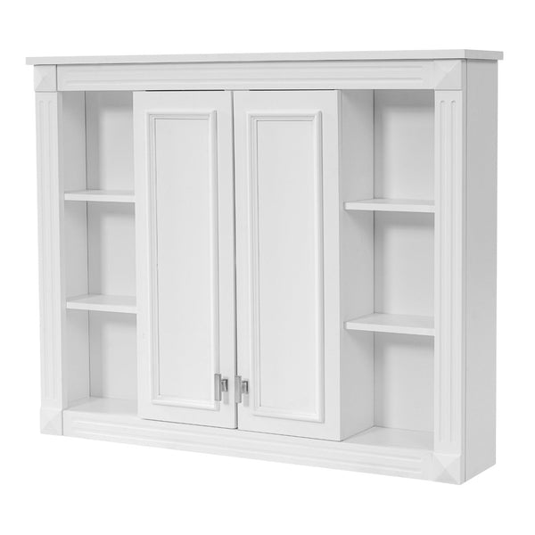 English Elm 36'' Wall Mounted Bathroom Cabinet White Wood Soft Close Double Door Storage N710P358584K