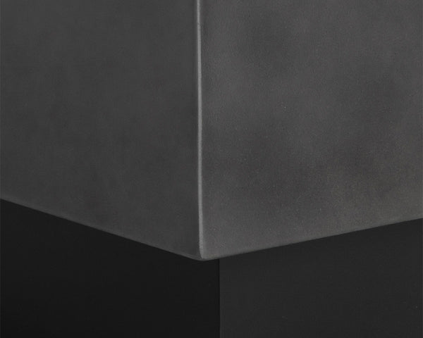 Sunpan Blakely Side Table - Contemporary Rectangular End Table with Bold Design and Artisan Craftsmanship Gunmetal