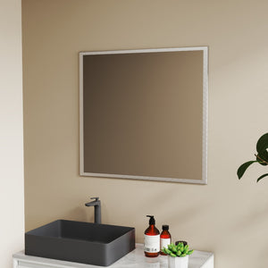 English Elm 80cm Round Float Glass Wall Mirror Polished Edge Vanity Bathroom Hallway Decor White W3151P265960
