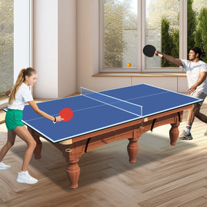 English Elm 8ft Foldable Mdf Ping Pong Conversion Top for Solo Practice and Indoor Play Blue W1408P262534