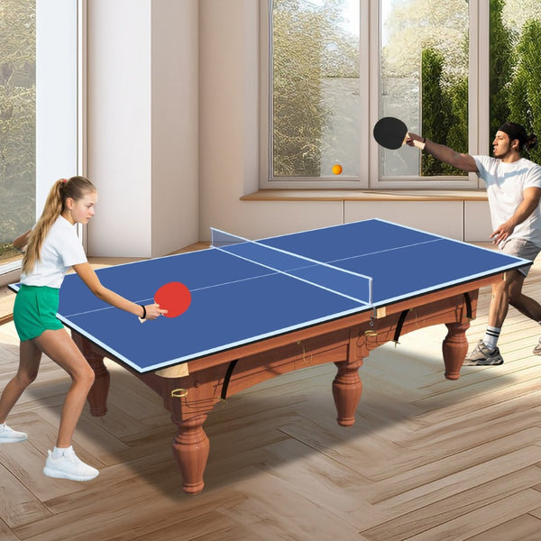 English Elm 8ft Foldable Mdf Ping Pong Conversion Top for Solo Practice and Indoor Play Blue W1408P262534