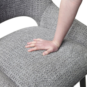 English Elm Modern Gray Velvet Dining Chairs Set of 2 – Plush Upholstered Side Chairs, Black Metal Legs, 22"x36.5" Comfort B011P321300