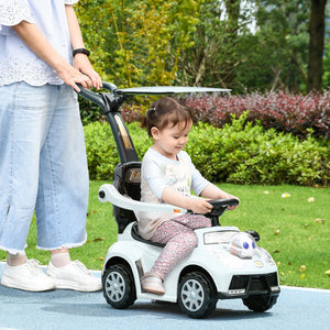 English Elm Qaba 3 in 1 Toddler Ride on Push Car with Canopy Robot Theme and Music W2225P229327
