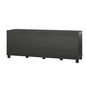 English Elm Shoe Storage Bench with Four Open Compartments for Entryway Mudroom Organization B2733P444490