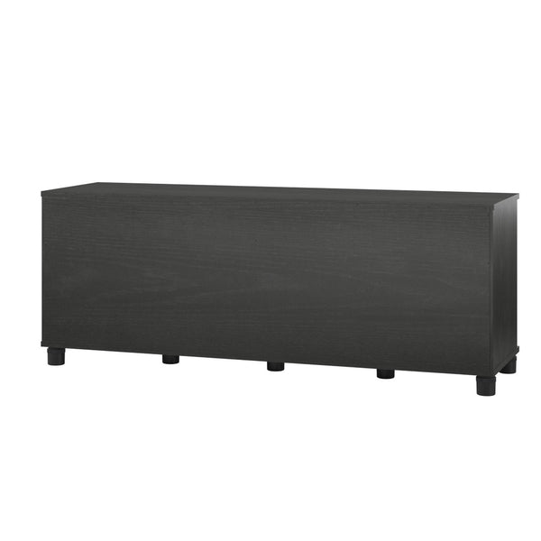 English Elm Shoe Storage Bench with Four Open Compartments for Entryway Mudroom Organization B2733P444490