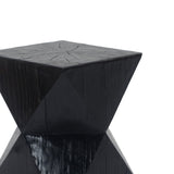 Christopher Knight Home® - Noble House - - 14.25" Black Concrete Side Table With Rustic Hand-Carved Texture And Unique Symmetric Form – Weather-Resistant Accent For Patio, Garden, Or Balcony