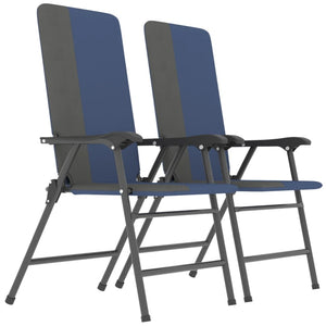 English Elm Outdoor Folding High Back Lawn Chairs with Steel Frame and Oxford Cloth Seating Set of 2 T3971P476030