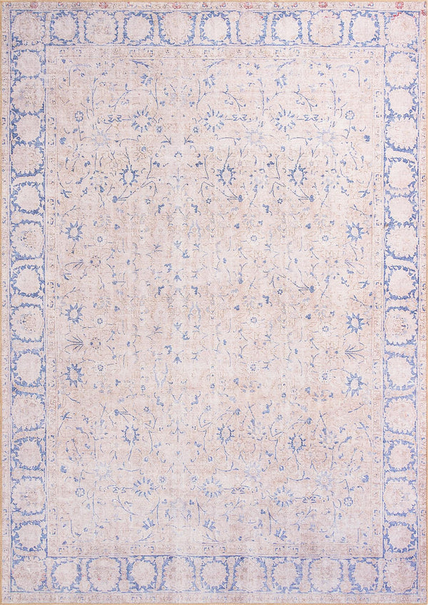 Unique Loom Timeless Bartholomew Machine Made Overdyed Rug Beige, Violet/Red 7' 7" x 10' 6"