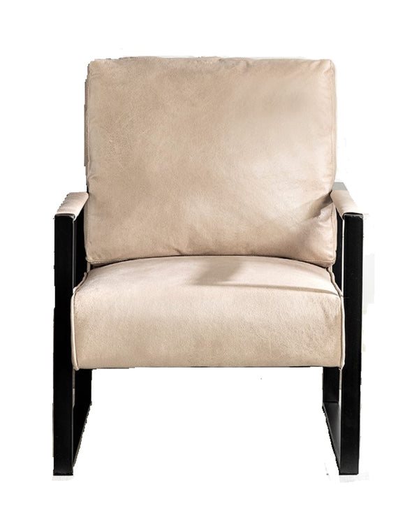 English Elm Direct Mid Century Modern Accent Chair with Brushed Metal Frame, Spotted Microfiber, Padded Arms, Cozy Cushioning Light Camel B2735P256734