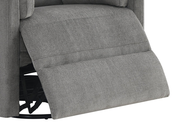 English Elm Sagen Charcoal Chenille Glider Recliner with Swivel, Pocket Coil Comfort, 9" Wall-Saver Design B2726P241793