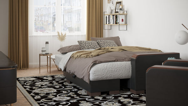 English Elm Primenest Zenaero Convertible Chaise Lounge With Storage - Modern Upholstered Sleeper For Comfort B030P303559-GIGA