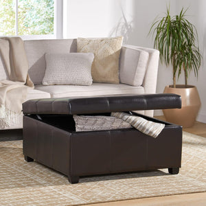 Christopher Knight Home® - Noble House - Carlsbad Bonded Leather Storage Ottoman