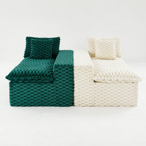 English Elm Luxury Color-Block Turtle Velvet Sofa - Versatile Seating For Stylish Living Rooms & Cozy Gatherings W3371S00053