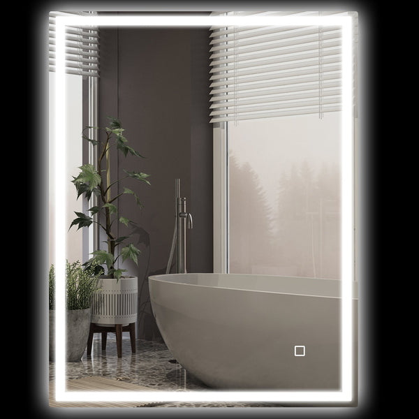 English Elm HOMCOM LED Bathroom Mirror 36"x28" Dimmable Touch Control, 3 Color Temps, Defogging, IP44 W2225P173994