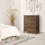 OSP Home Furnishings Stonebrook 4-Drawer Chest Classic Walnut