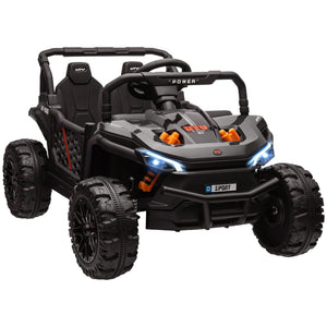 English Elm Qaba 12v Dual Motor Kids Ride on Utv Off Road Electric Car with Remote Control Black W2225P249883
