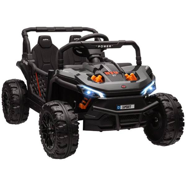 English Elm Qaba 12v Dual Motor Kids Ride on Utv Off Road Electric Car with Remote Control Black W2225P249883