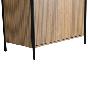 English Elm 36" Freestanding Bathroom Vanity Modern 36 Inch Plywood Cabinet with Soft-Closing Hinges & Shelf W999P251007