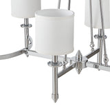 Martha Stewart Elegenza Transitional 6-light Chandelier with Fabric Drum Shades MT150-0079 Chrome