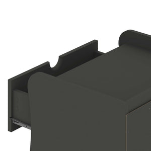 English Elm Coney 28" Nightstand with 3 Spacious Drawers, Curved Side Panels, Durable Painted MDF Finish Charcoal grey B365P398199