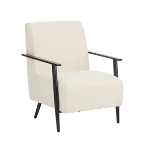 English Elm Christopher Knight Home® - [Set of 2] Modern Lounge Chair with Polyester Upholstery and Metal Frame for Compact Living Spaces Beige N767P236501B_2