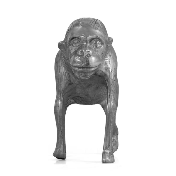 English Elm Christopher Knight Home® - Ape Porterdale Handcrafted Aluminum Decorative Figurine in Polished Silver — Modern Nature Accent 71644.00