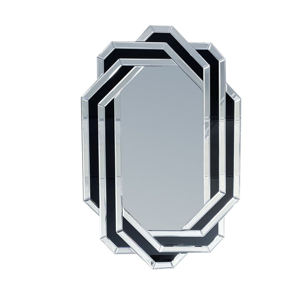 English Elm Decorative Crystal Crush Diamond Wall Mirror Glam Faceted Glass Statement Piece W3836P409959