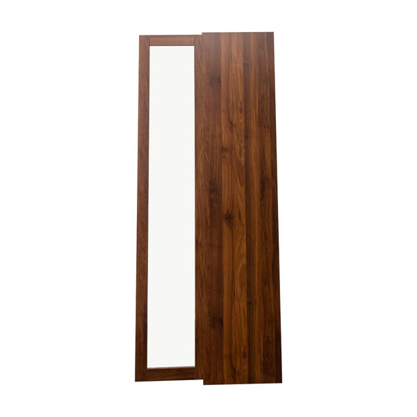 English Elm Display Curio Cabinet with Led Lighting Five Shelves Acrylic Doors Tall Bookcase W331P380593