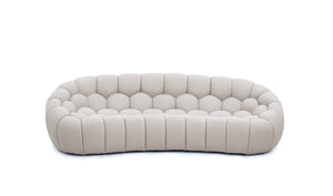 VIG Furniture Divani Casa Yolonda - Modern Curved Beige Fabric Sofa VGEV2126C-SOFA-C-01