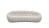 VIG Furniture Divani Casa Yolonda - Modern Curved Beige Fabric Sofa VGEV2126C-SOFA-C-01